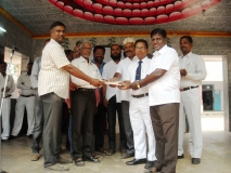 Old Students of our school distributing scholarship to our students on 10.08.2015.